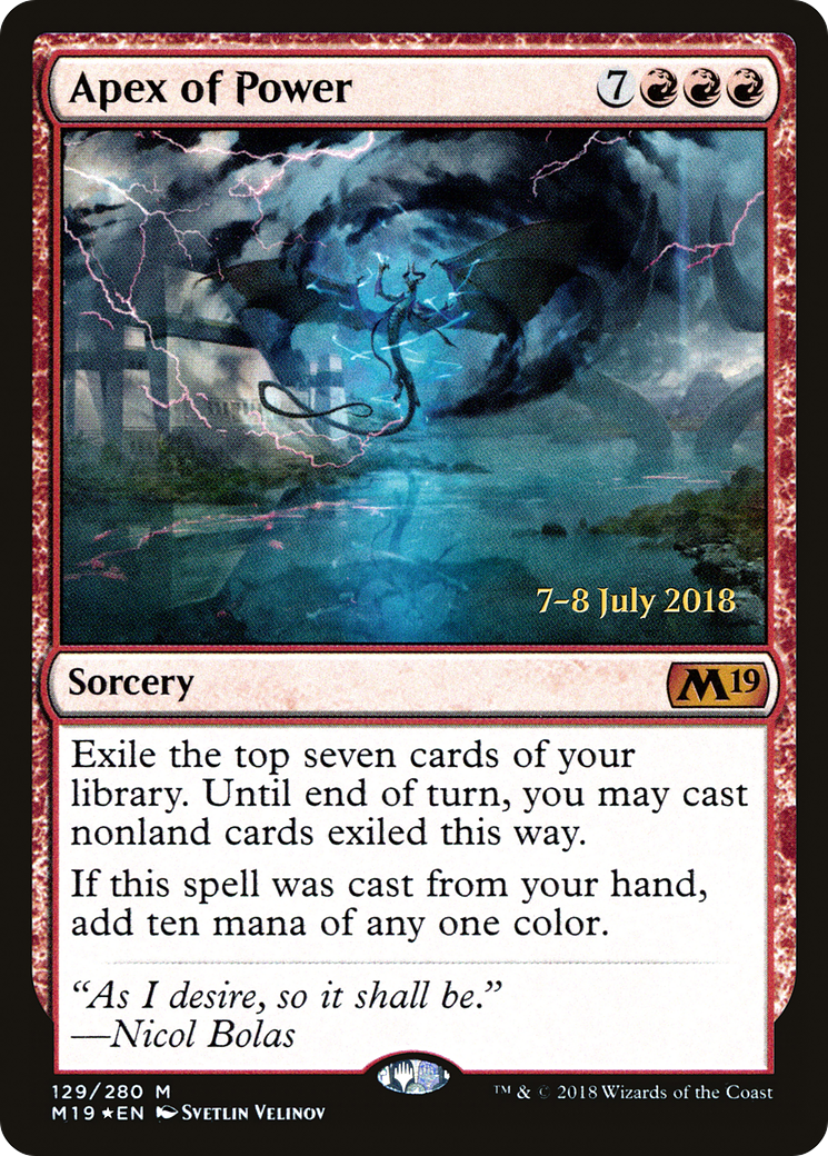 Apex of Power (PRE-129) [Core Set 2019 Promos] Foil MTG Single Wizards of the Coast