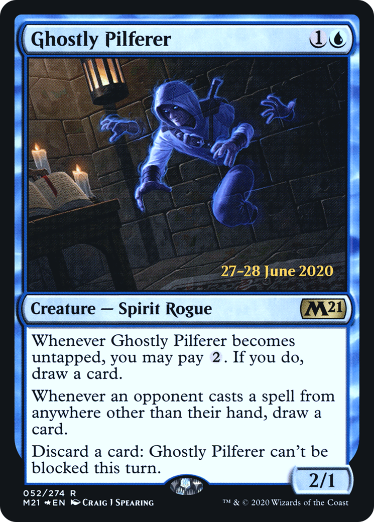 Ghostly Pilferer (PRE-052) [Core Set 2021 Promos] Foil MTG Single Wizards of the Coast