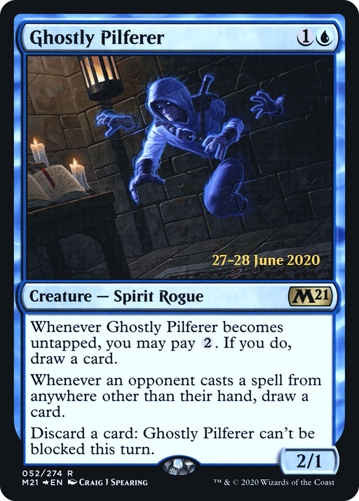 Ghostly Pilferer (PRE-052) [Core Set 2021 Promos] Foil MTG Single Wizards of the Coast