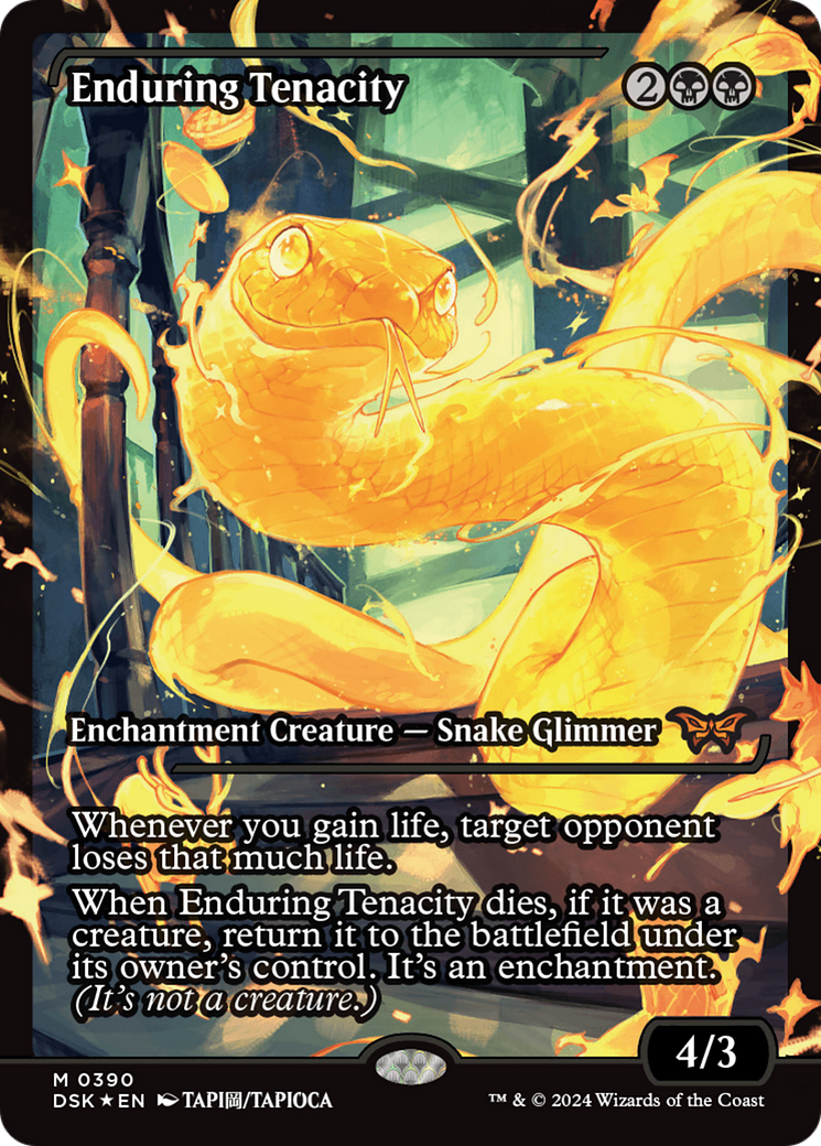 Enduring Tenacity (DSK-390) [Duskmourn: House of Horror] (Showcase) Foil MTG Single Wizards of the Coast