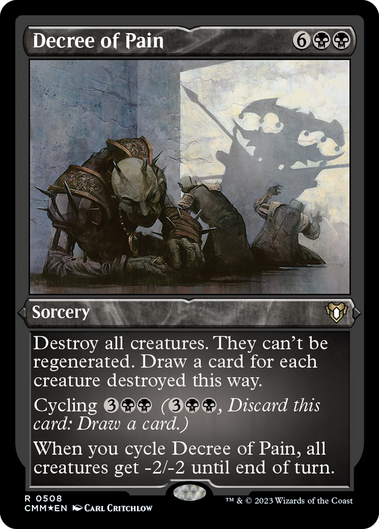 Decree of Pain (CMM-508) [Commander Masters] Etched Foil MTG Single Wizards of the Coast