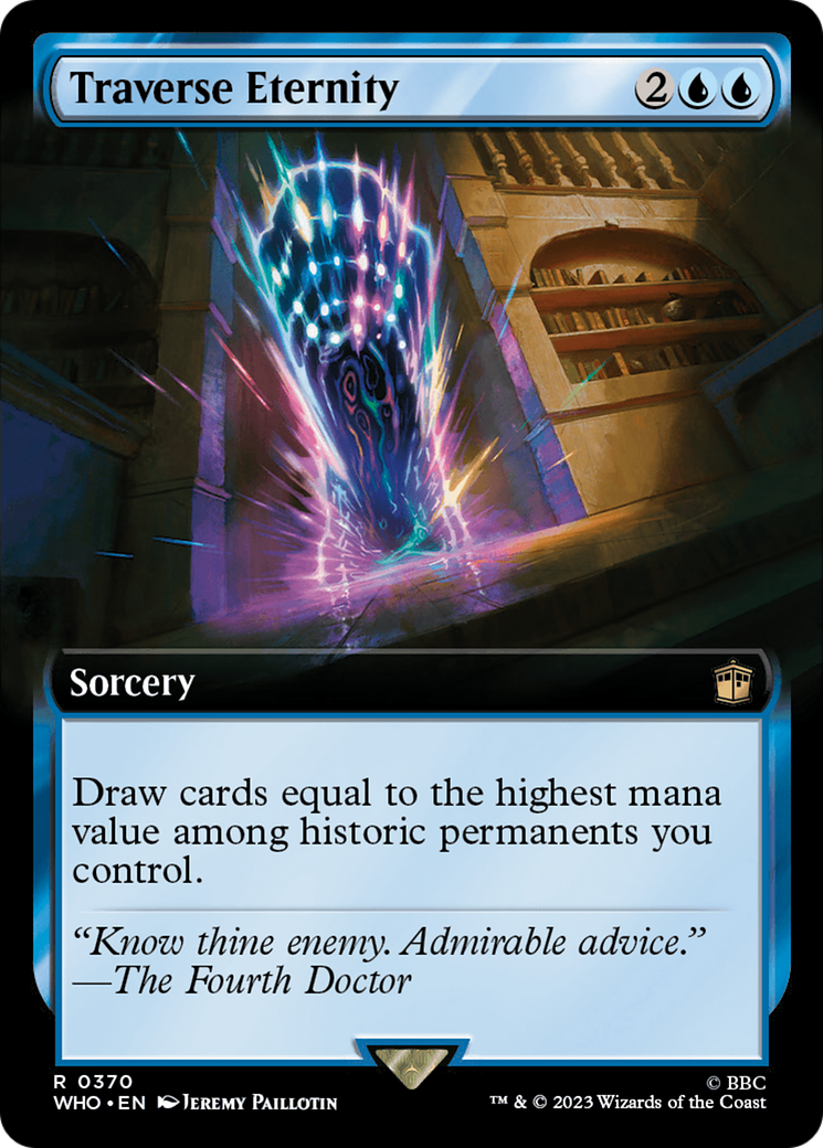 Traverse Eternity (WHO-370) [Doctor Who] (Extended Art) MTG Single Wizards of the Coast