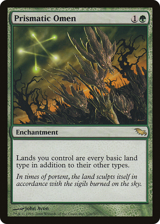 Prismatic Omen (SHM-) [Shadowmoor] Foil MTG Single Wizards of the Coast