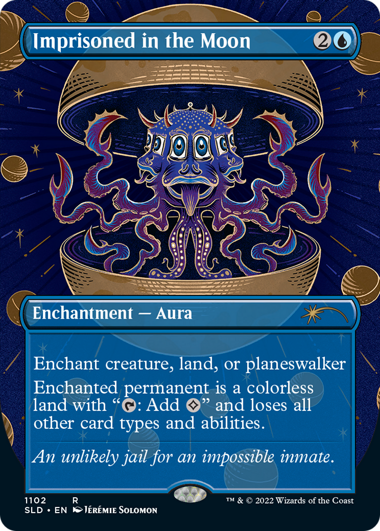 Imprisoned in the Moon (SLD-1102) [Secret Lair] Drop (Borderless) Foil MTG Single Wizards of the Coast