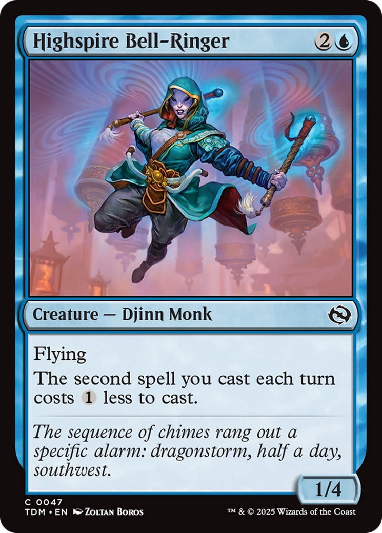 Highspire Bell-Ringer (TDM-047) [Tarkir: Dragonstorm] Foil MTG Single Wizards of the Coast