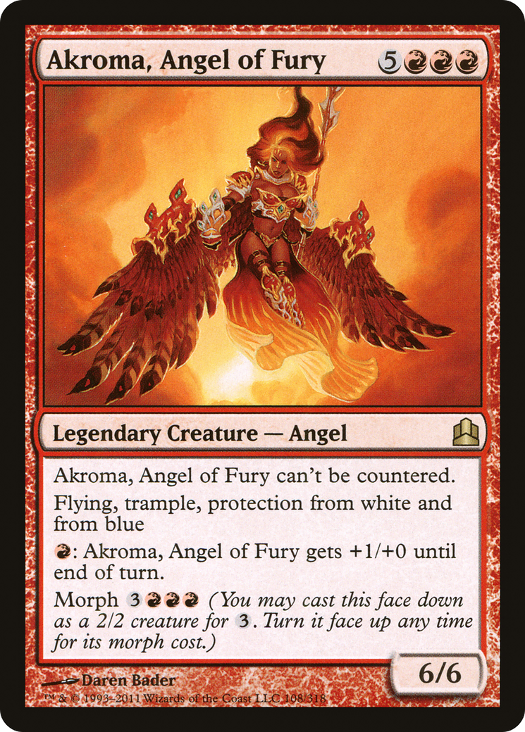 Akroma, Angel of Fury (CMD-108) [Commander 2011] MTG Single Wizards of the Coast