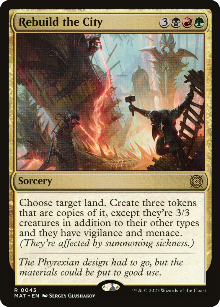 Rebuild the City (MAT-043) [March of the Machine: The Aftermath] MTG Single Wizards of the Coast