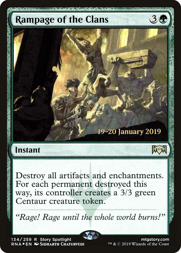 Rampage of the Clans (PRE-134) [Ravnica Allegiance Promos] Foil MTG Single Wizards of the Coast