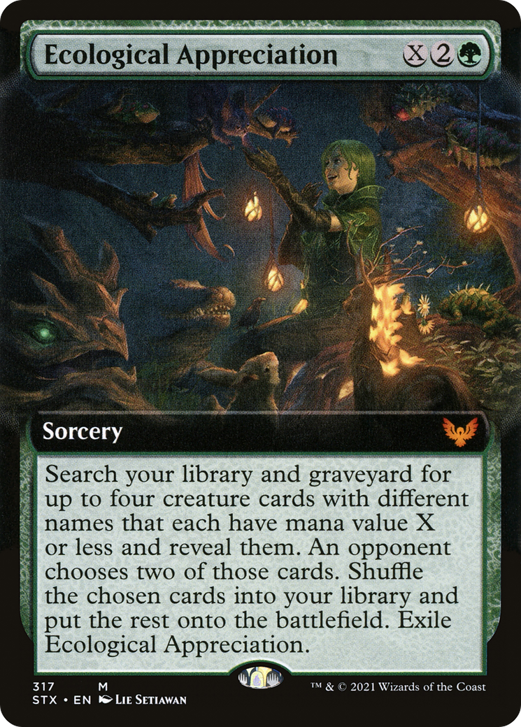 Ecological Appreciation (STX-317) [Strixhaven: School of Mages] (Extended Art) MTG Single Wizards of the Coast