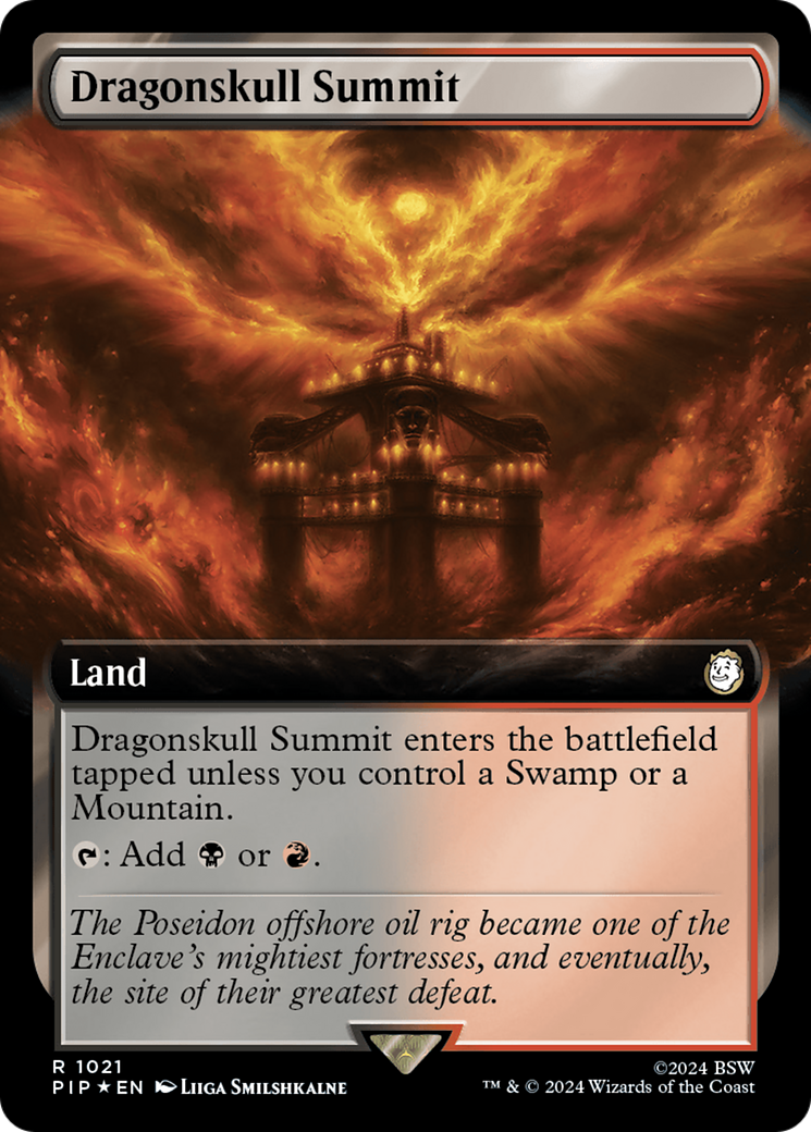 Dragonskull Summit (Surge Foil) (PIP-1021) [Fallout] (Extended Art) Foil MTG Single Wizards of the Coast