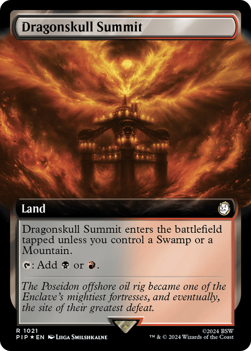 Dragonskull Summit (Surge Foil) (PIP-1021) [Fallout] (Extended Art) Foil MTG Single Wizards of the Coast