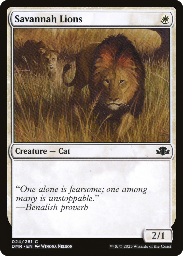 Savannah Lions [Dominaria Remastered] MTG Single Magic: The Gathering