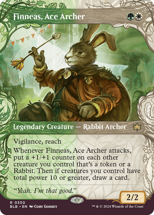 Finneas, Ace Archer (BLB-330) [Bloomburrow] (Showcase) (Borderless) MTG Single Wizards of the Coast