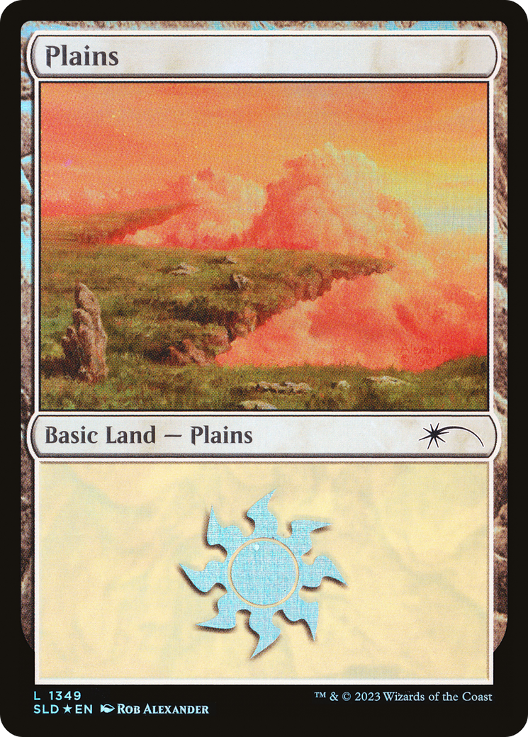 Plains (1349) (SLD-1349) [Secret Lair] Drop Foil MTG Single Wizards of the Coast