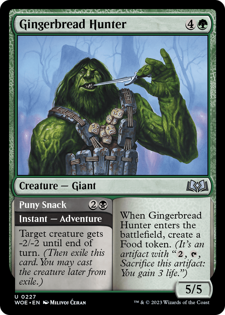 Gingerbread Hunter // Puny Snack (WOE-227) [Wilds of Eldraine] Foil MTG Single Wizards of the Coast