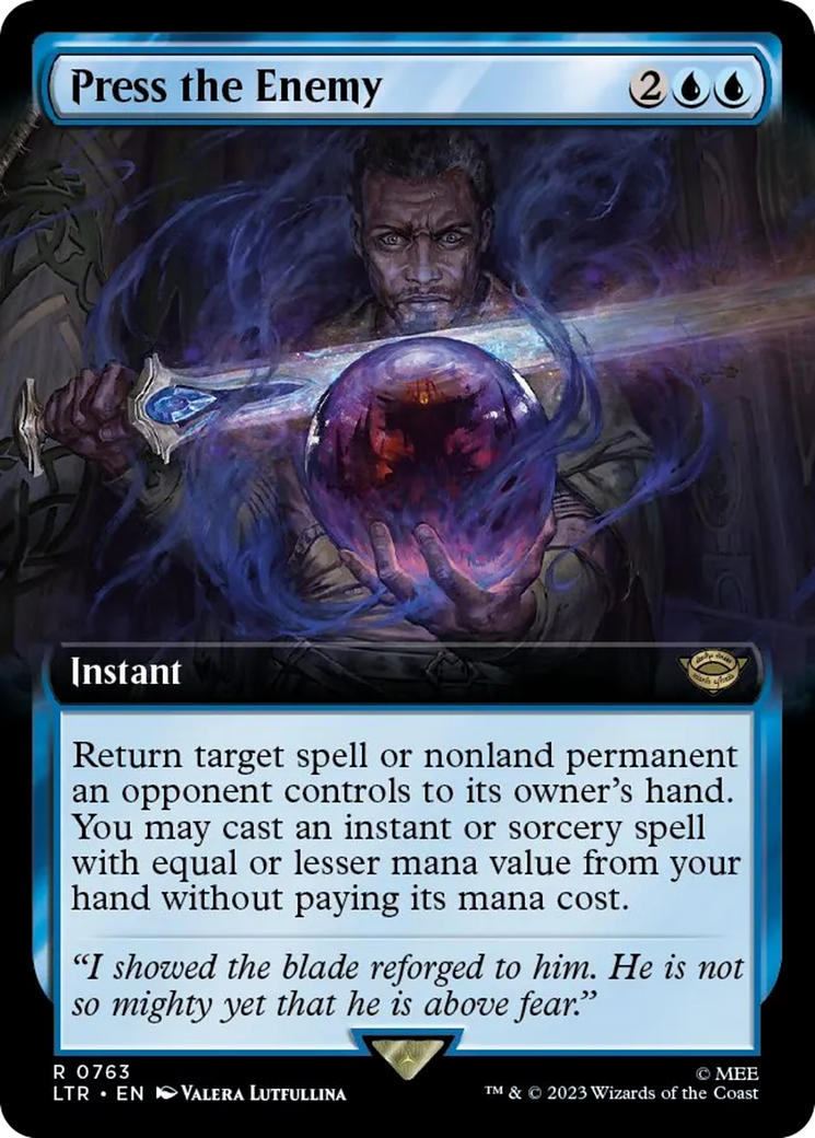 Press the Enemy (LTR-763) [The Lord of the Rings: Tales of Middle-earth] (Extended Art) Foil MTG Single Wizards of the Coast