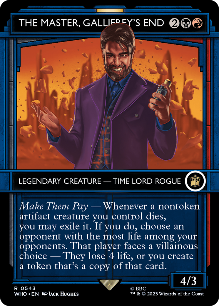 The Master, Gallifrey's End (WHO-543) [Doctor Who] (Showcase) (Borderless) MTG Single Wizards of the Coast