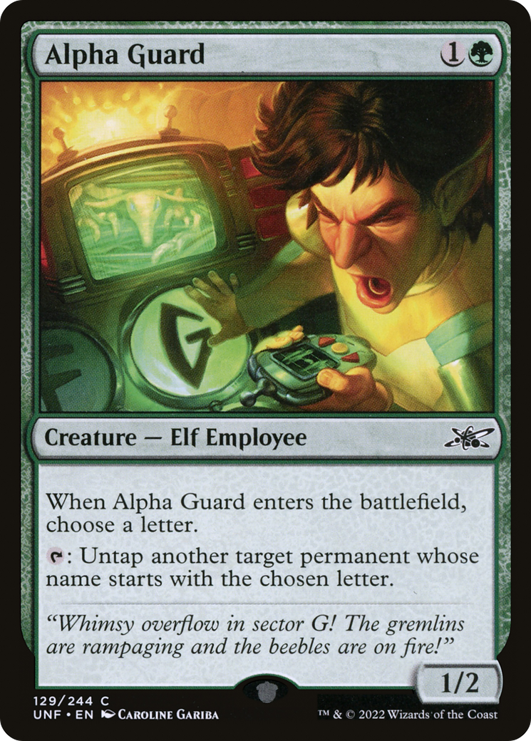 Alpha Guard (UNF-129) [Unfinity] Foil MTG Single Wizards of the Coast