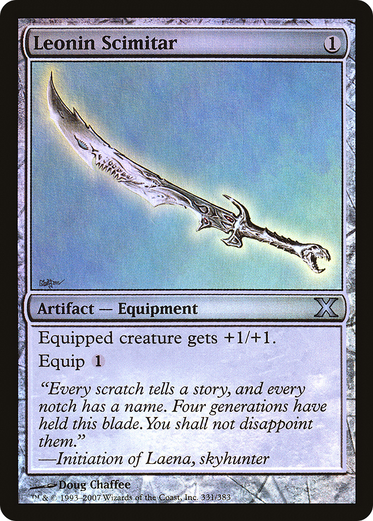 Leonin Scimitar (10E-331★) [Tenth Edition] Foil MTG Single Wizards of the Coast