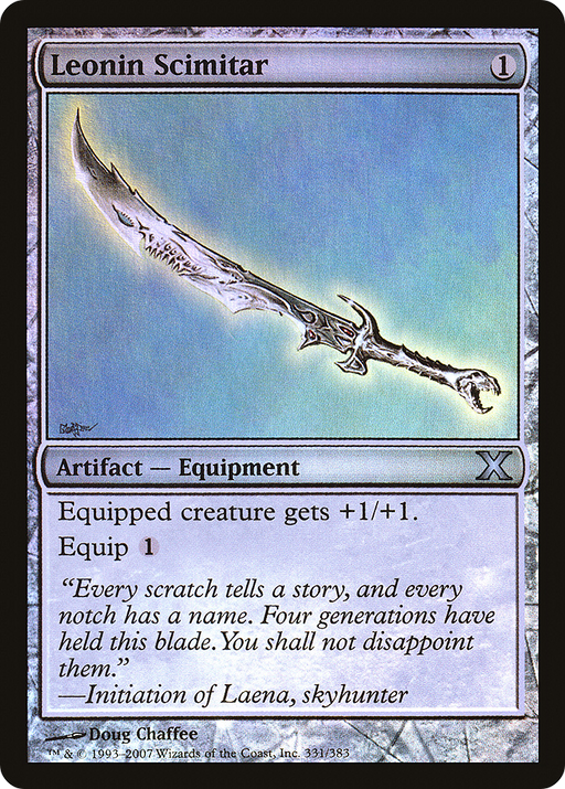 Leonin Scimitar (10E-331★) [Tenth Edition] Foil MTG Single Wizards of the Coast