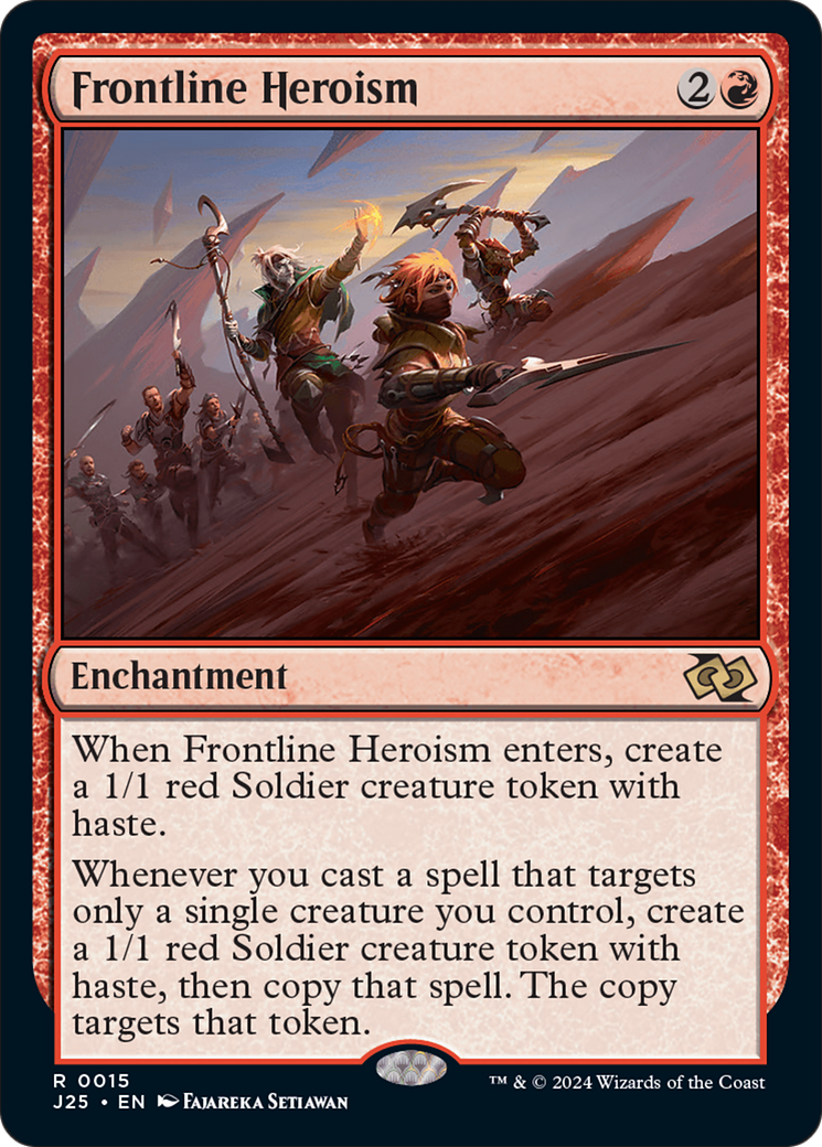 Frontline Heroism (J25-015) [Foundations Jumpstart] MTG Single Wizards of the Coast