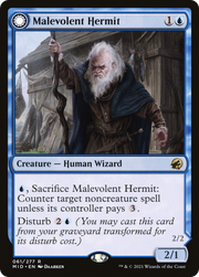 Malevolent Hermit (MID-061) [Innistrad: Midnight Hunt] Foil MTG Single Wizards of the Coast
