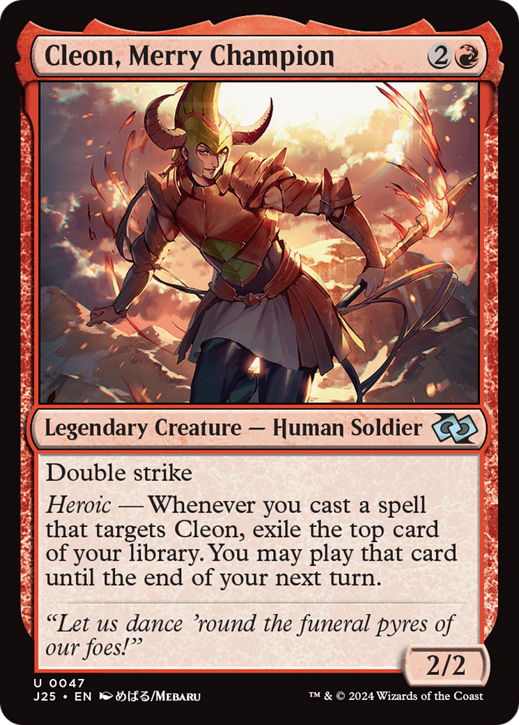Cleon, Merry Champion (Anime) (J25-047) [Foundations Jumpstart] MTG Single Wizards of the Coast
