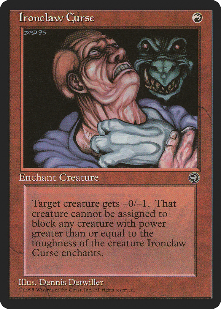 Ironclaw Curse (HML-) [Homelands] MTG Single Wizards of the Coast