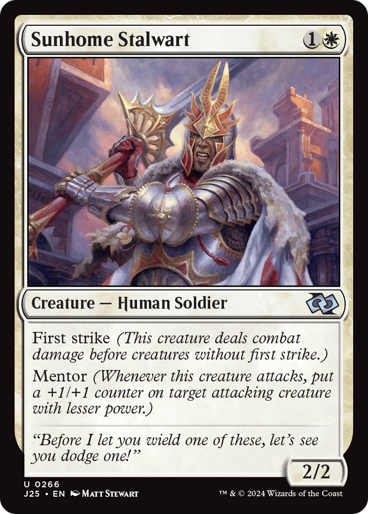 Sunhome Stalwart (J25-266) [Foundations Jumpstart] MTG Single Wizards of the Coast