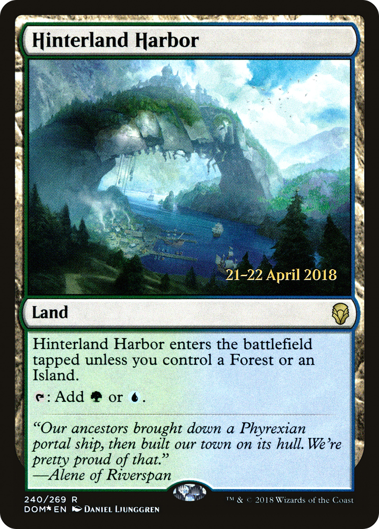 Hinterland Harbor (PRE-240) [Dominaria Promos] Foil MTG Single Wizards of the Coast