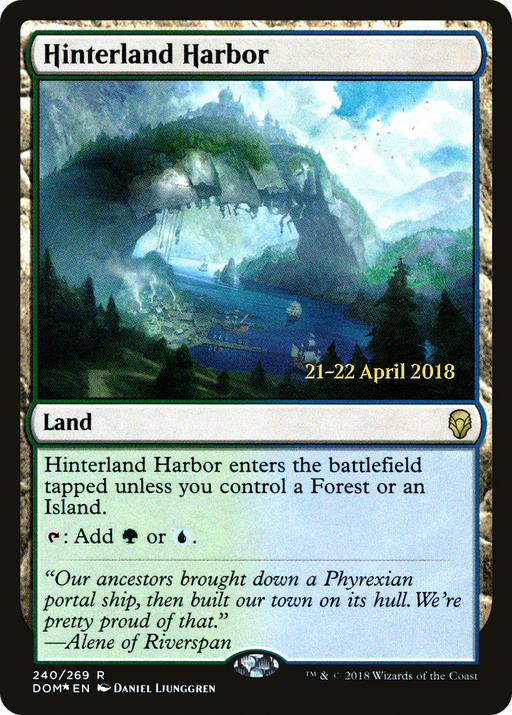 Hinterland Harbor (PRE-240) [Dominaria Promos] Foil MTG Single Wizards of the Coast