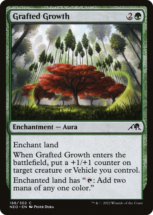 Grafted Growth (NEO-188) [Kamigawa: Neon Dynasty] Foil MTG Single Wizards of the Coast