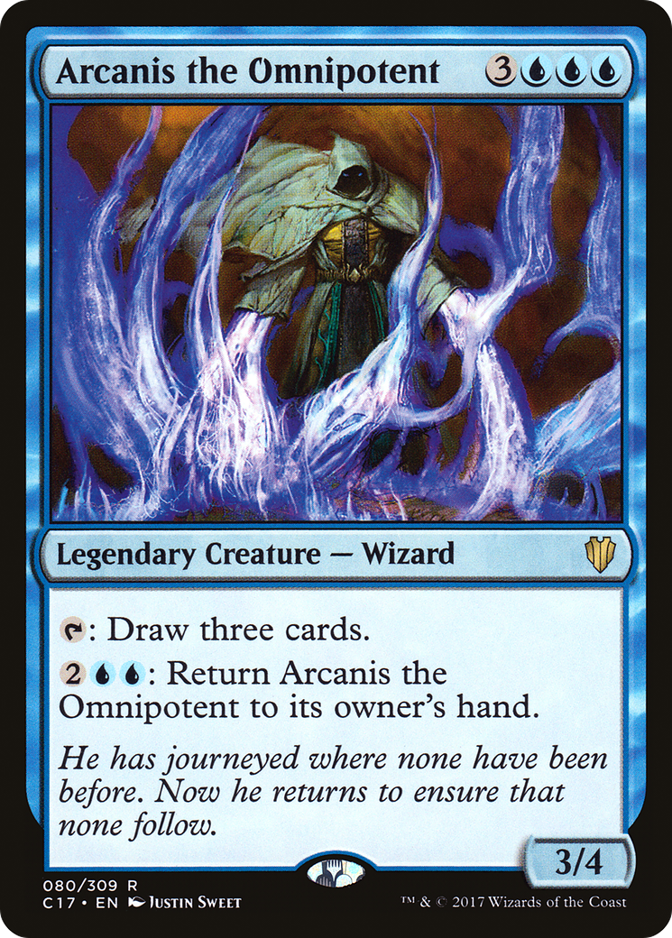 Arcanis the Omnipotent (C17-080) [Commander 2017] MTG Single Wizards of the Coast