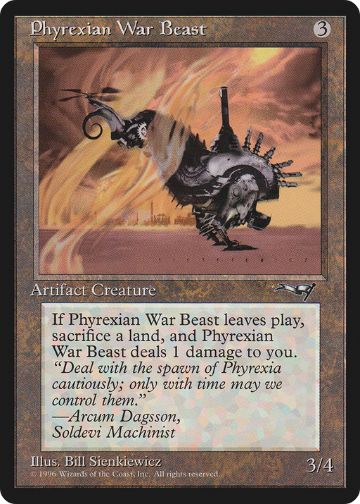 Phyrexian War Beast (ALL-127A) [Alliances] MTG Single Wizards of the Coast