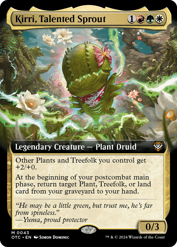 Kirri, Talented Sprout (OTC-043) [Outlaws of Thunder Junction Commander] (Extended Art) Foil MTG Single Wizards of the Coast