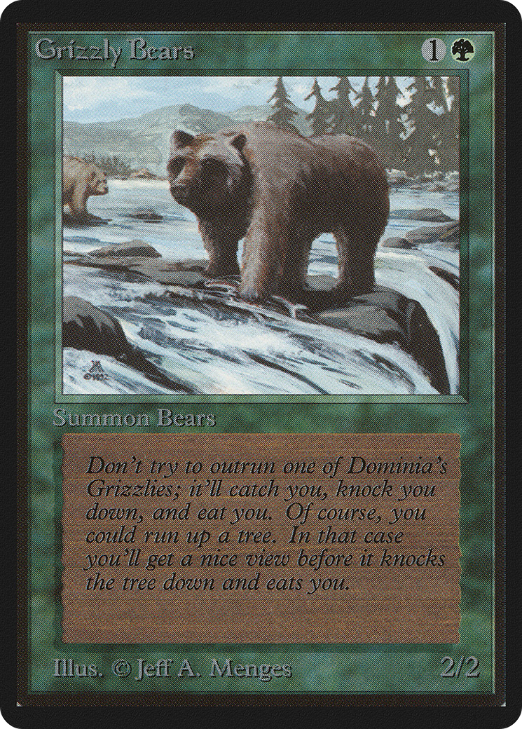 Grizzly Bears (LEB-200) [Oldschool] Limited Edition Beta MTG Single Wizards of the Coast
