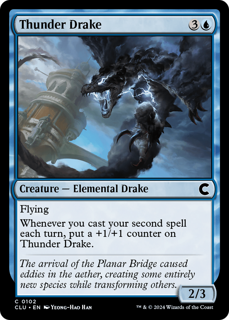 Thunder Drake (CLU-102) [Ravnica: Clue Edition] MTG Single Wizards of the Coast