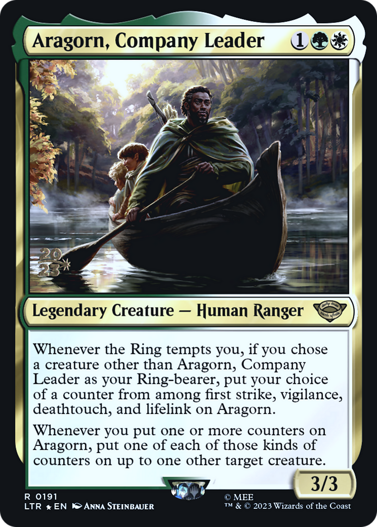 Aragorn, Company Leader (PRE-191) [Tales of Middle-earth Promos] Foil MTG Single Wizards of the Coast