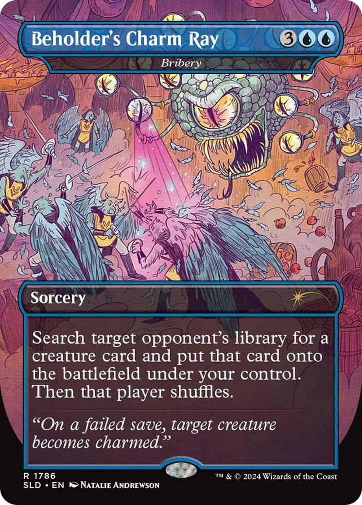 Beholder's Charm Ray - Bribery (SLD-1786) [Secret Lair] Drop (Borderless) MTG Single Wizards of the Coast