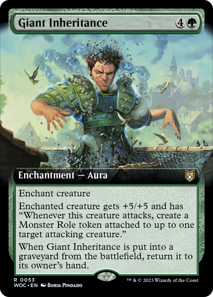 Giant Inheritance (WOC-053) [Wilds of Eldraine Commander] (Extended Art) MTG Single Wizards of the Coast