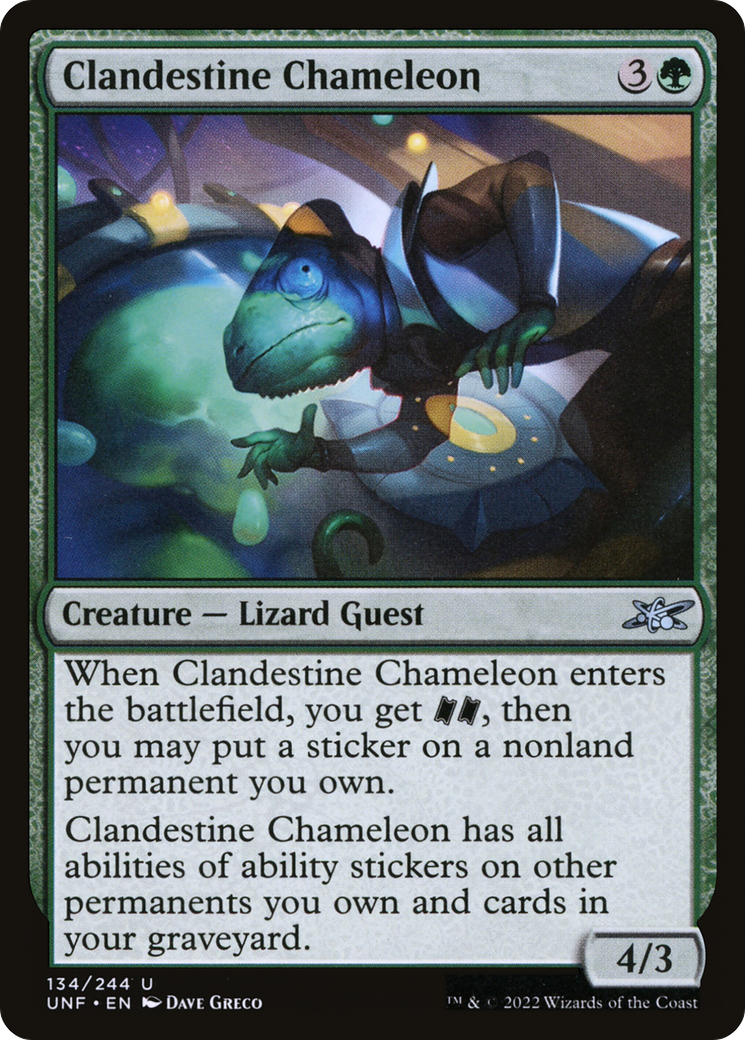 Clandestine Chameleon (UNF-134) [Unfinity] MTG Single Wizards of the Coast
