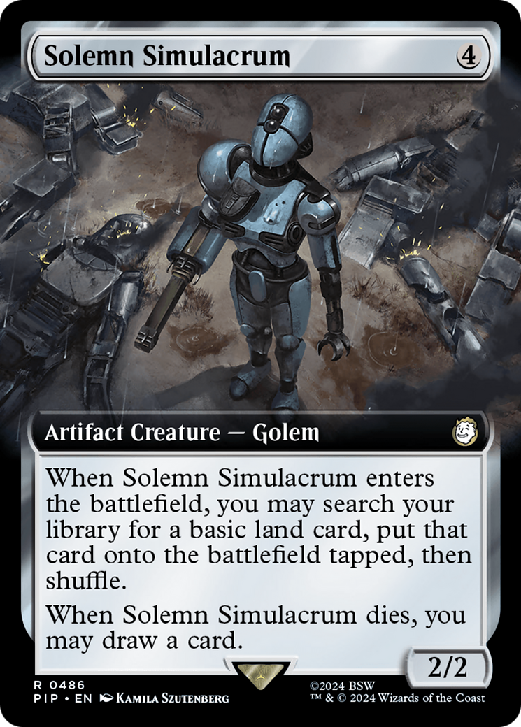 Solemn Simulacrum (PIP-486) [Fallout] (Extended Art) MTG Single Wizards of the Coast