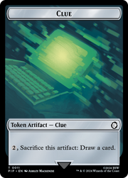 Food (0012) // Clue Double-Sided Token [Tokens] Fallout Tokens MTG Single Magic: The Gathering