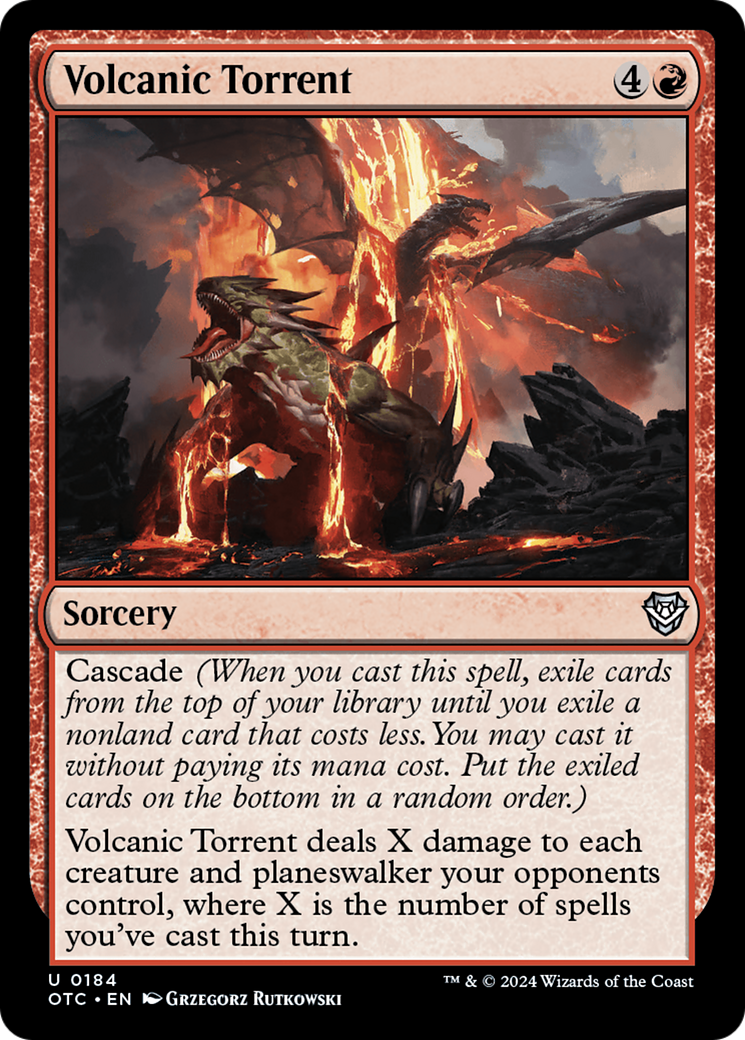 Volcanic Torrent (OTC-184) [Outlaws of Thunder Junction Commander] MTG Single Wizards of the Coast
