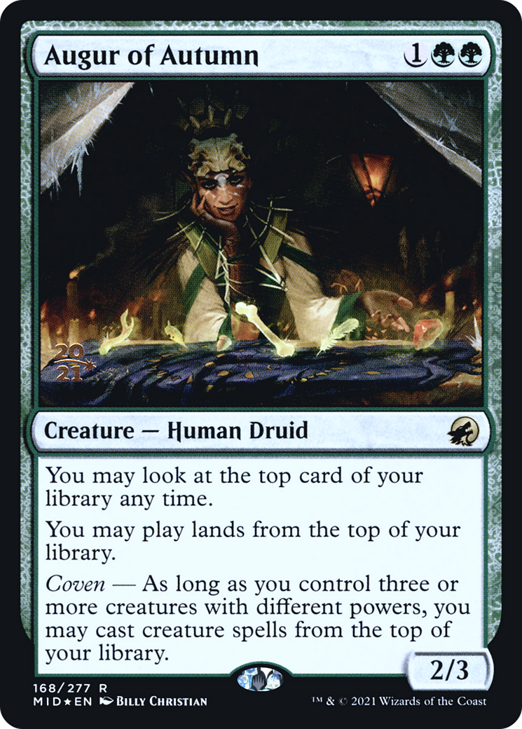 Augur of Autumn (PRE-168) [Innistrad: Midnight Hunt Promos] Foil MTG Single Wizards of the Coast