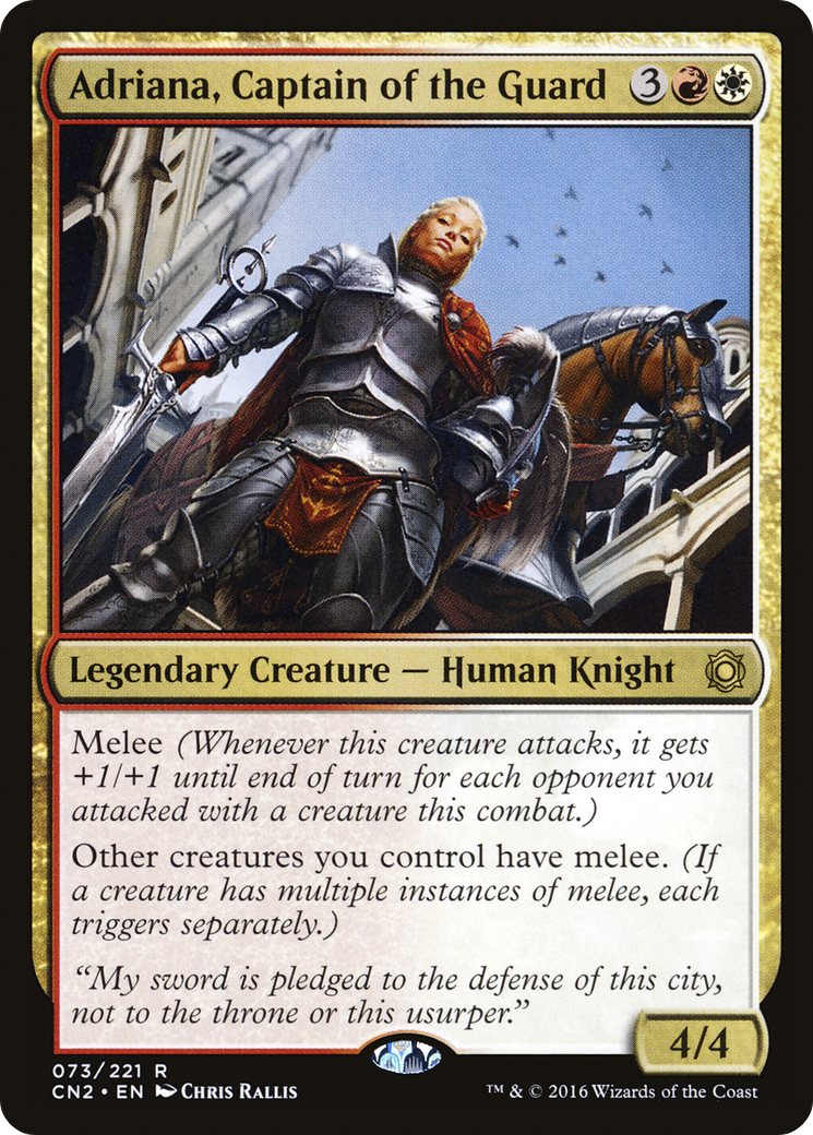 Adriana, Captain of the Guard (CN2-073) [Conspiracy: Take the Crown] MTG Single Wizards of the Coast