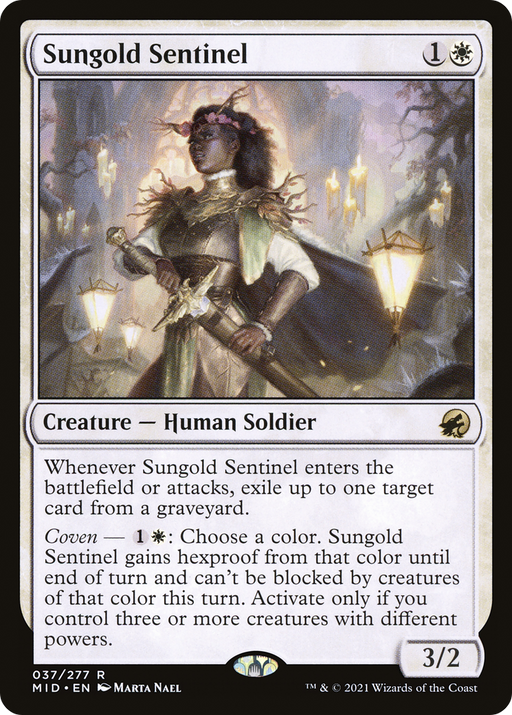 Sungold Sentinel (MID-037) [Innistrad: Midnight Hunt] Foil MTG Single Wizards of the Coast