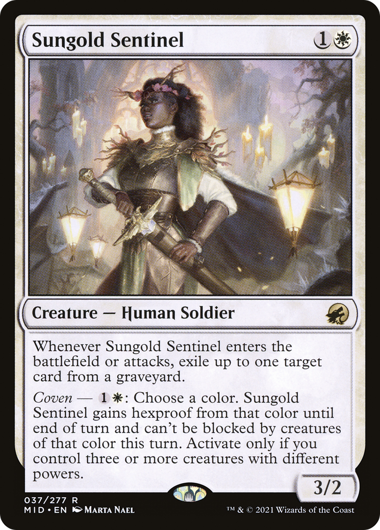 Sungold Sentinel (MID-037) [Innistrad: Midnight Hunt] MTG Single Wizards of the Coast