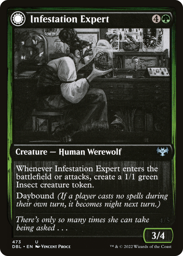 Infestation Expert (DBL-473) [Innistrad: Double Feature] Foil MTG Single Wizards of the Coast