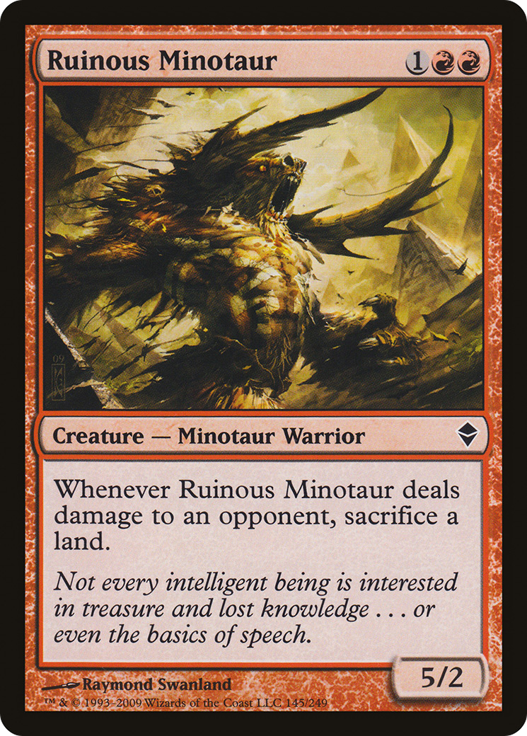 Ruinous Minotaur (ZEN-145) [Zendikar] Foil MTG Single Wizards of the Coast